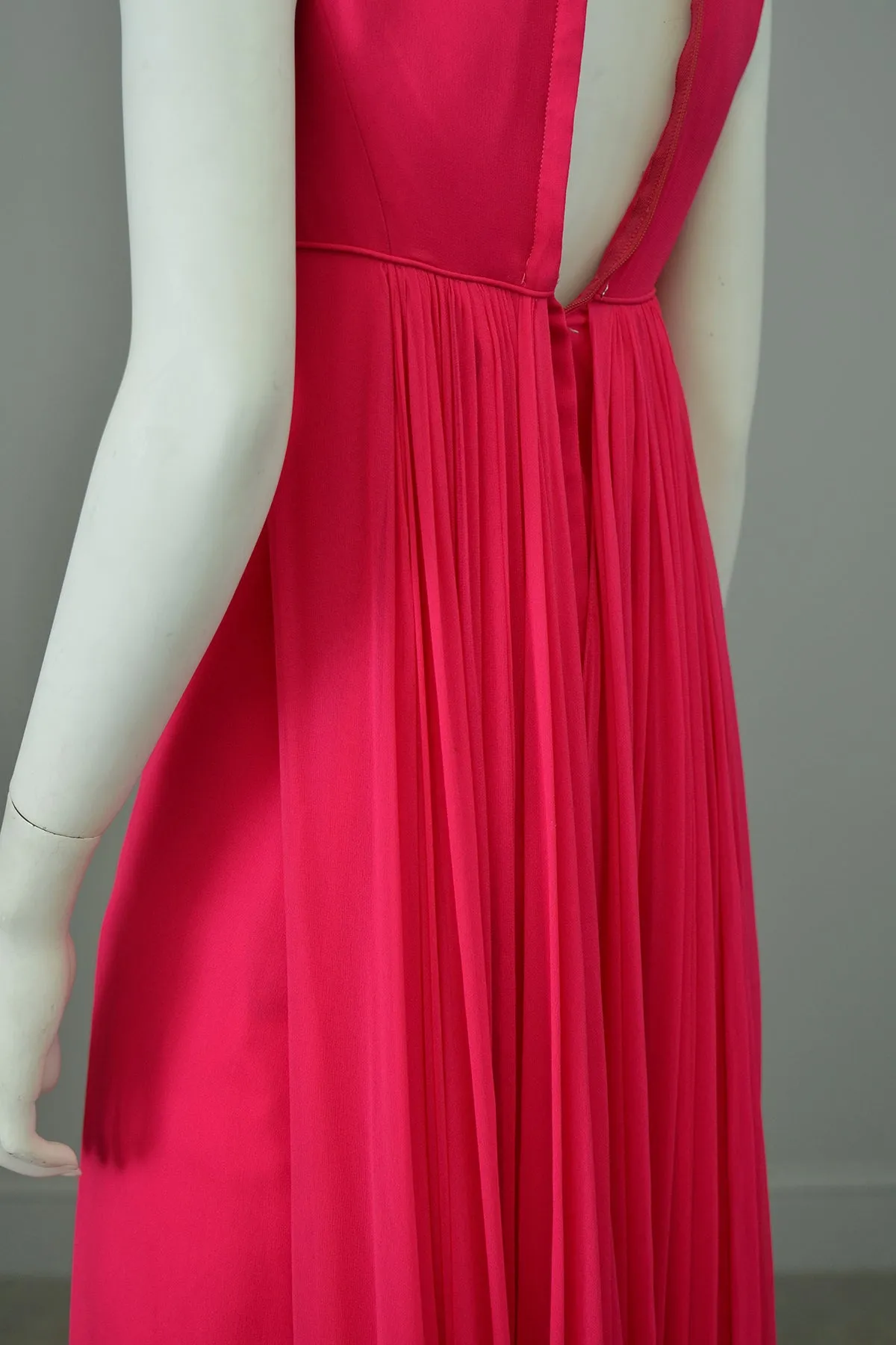 1960s Barbie Hot Pink Chiffon Draped Gown | Barbie Dress Gown