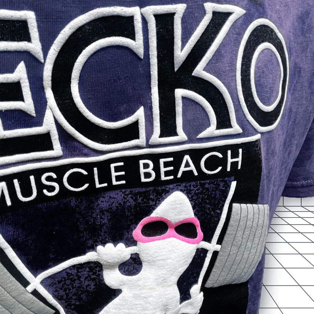 1988 Gecko Muscle Beach - Secret Colorway Acid Wash Tee