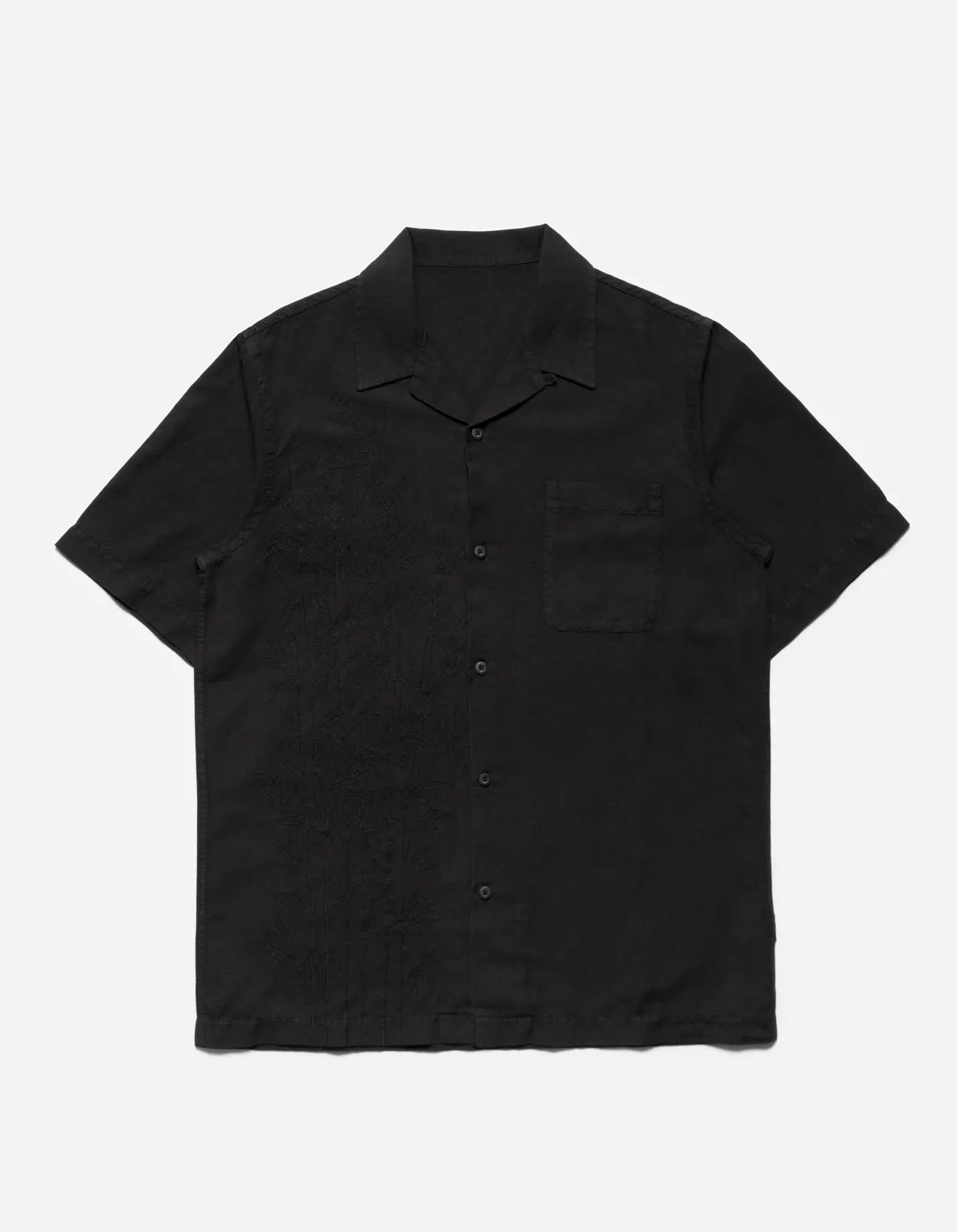 5078 Dragon Bamboo Hemp Shirt Black