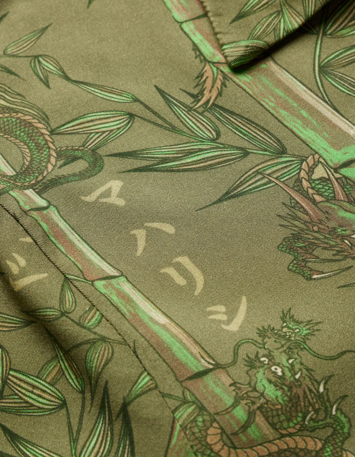 5122 Dragon Bamboo Camp Collar Shirt Olive