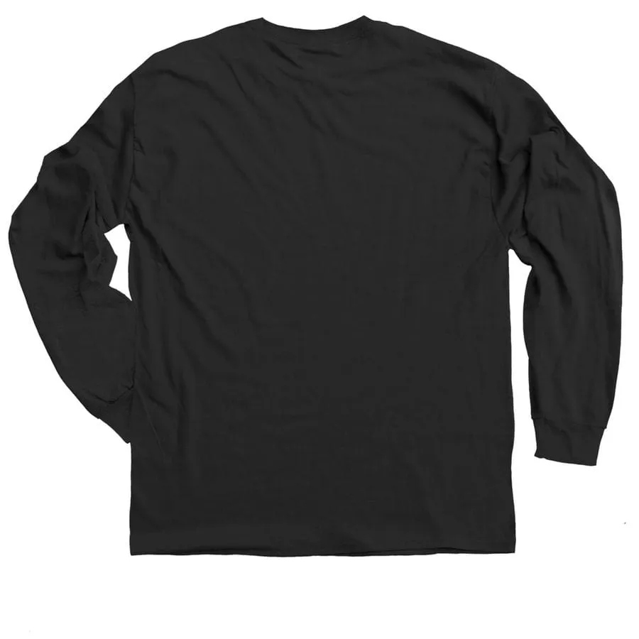 A Little Batty Solid Black - Adult Unisex Bamboo Long Sleeve Lounge Shirt