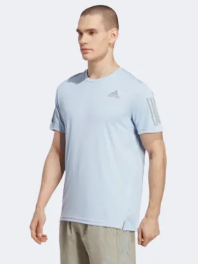 Adidas Own The Run Men Running T-Shirt Blue Dawn