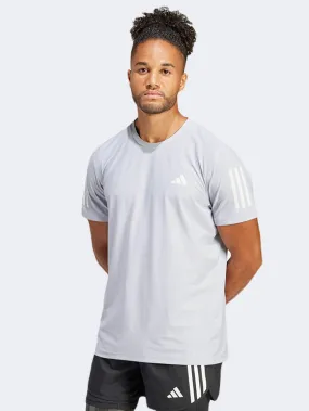 Adidas Own The Run Men Running T-Shirt Halo Silver