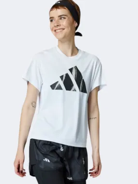 Adidas Run It Brand Love Women Running T-Shirt White