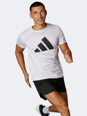 Adidas Run It Men Running T-Shirt White/Black