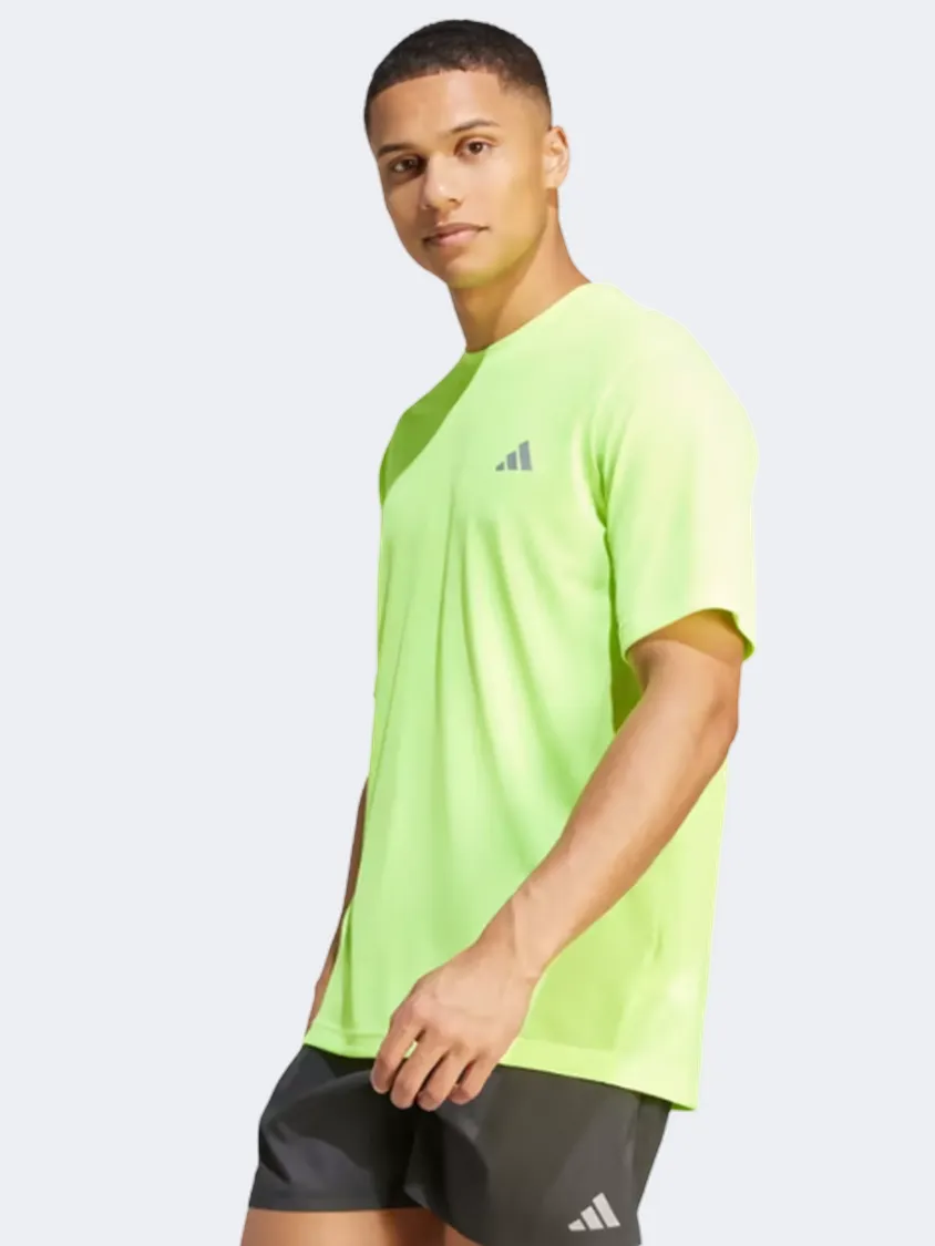 Adidas Ultimate Engineered Men Running T-Shirt Lucid Lemon