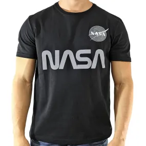 Alpha Industries Inc NASA Reflective T-Shirt 178501-03 - schwarz-silber reflektierend