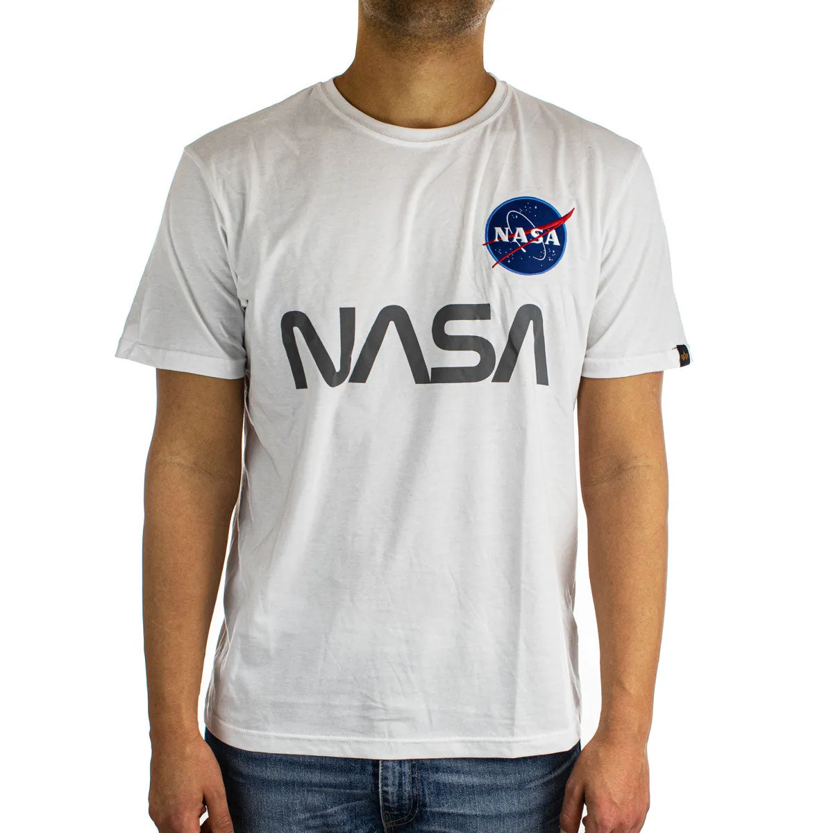 Alpha Industries Inc NASA Reflective T-Shirt 178501-09 - white-silver