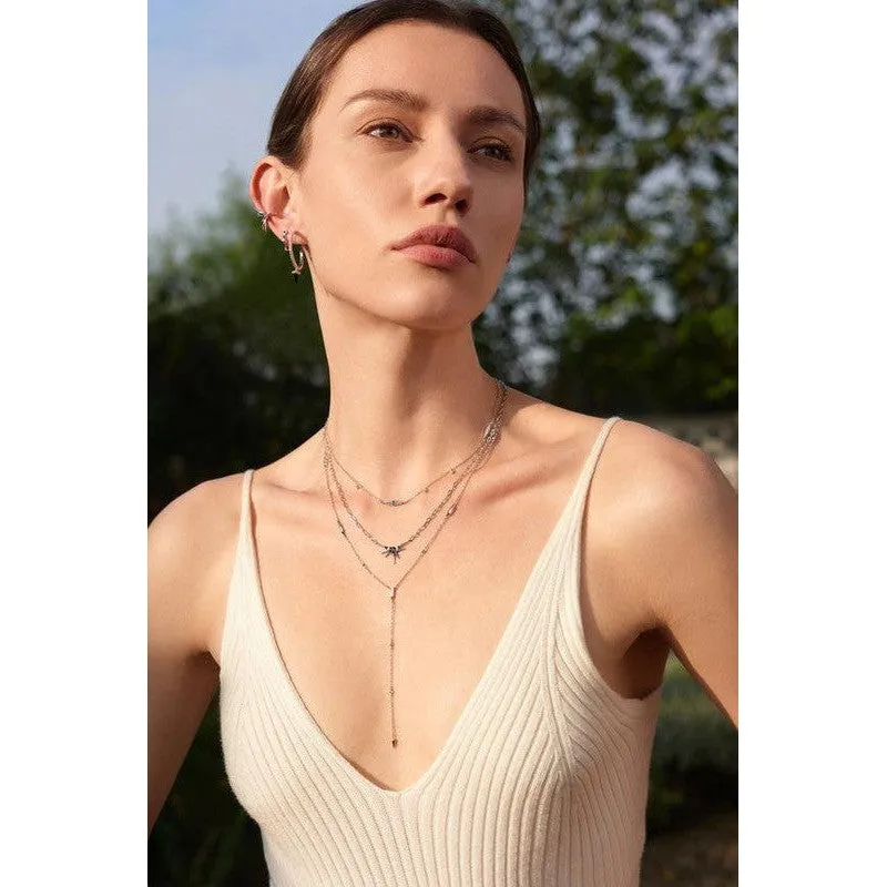 Ania Haie Silver Geometric Sparkle Chain Necklace