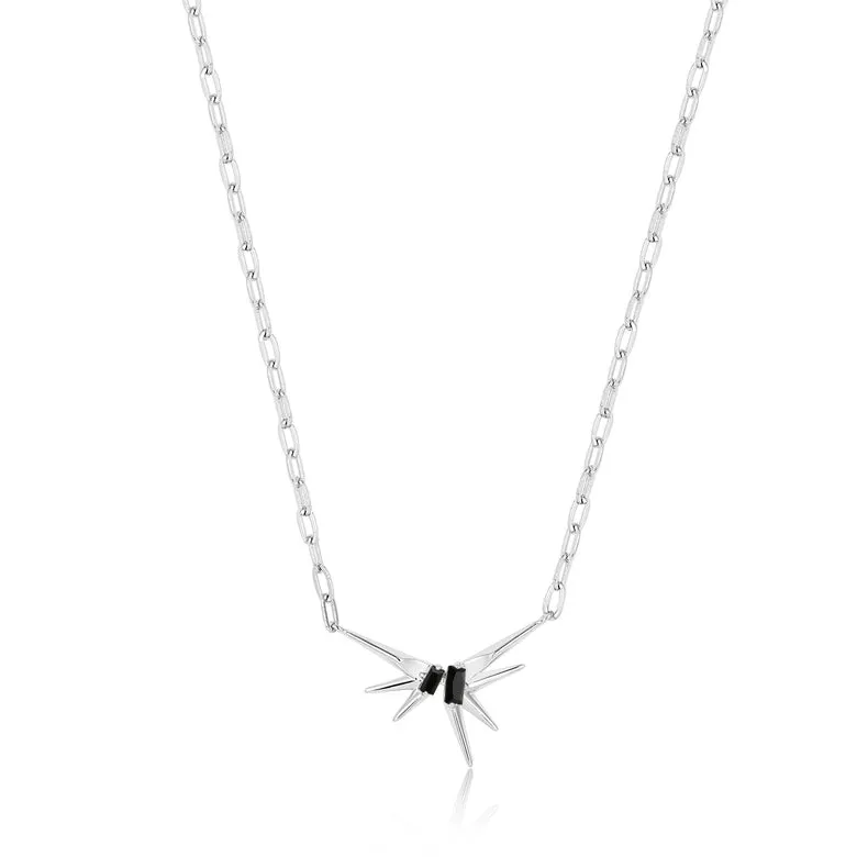 Ania Haie Silver Sparkle Spike Pendant Necklace