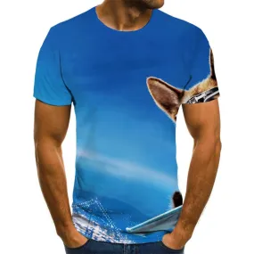 animal t shirtdocile pets t shirt 3Dcat and dog art costume Cool men