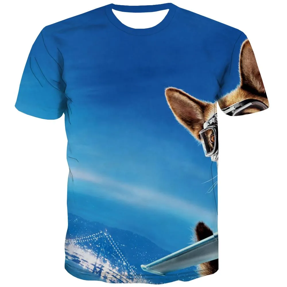 animal t shirtdocile pets t shirt 3Dcat and dog art costume Cool men