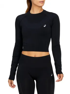 Asics Long Sleeve Jersey Lite-show Crop Black 2012B271