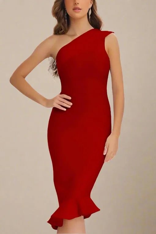 Avery Bandage Dress - Red Wine