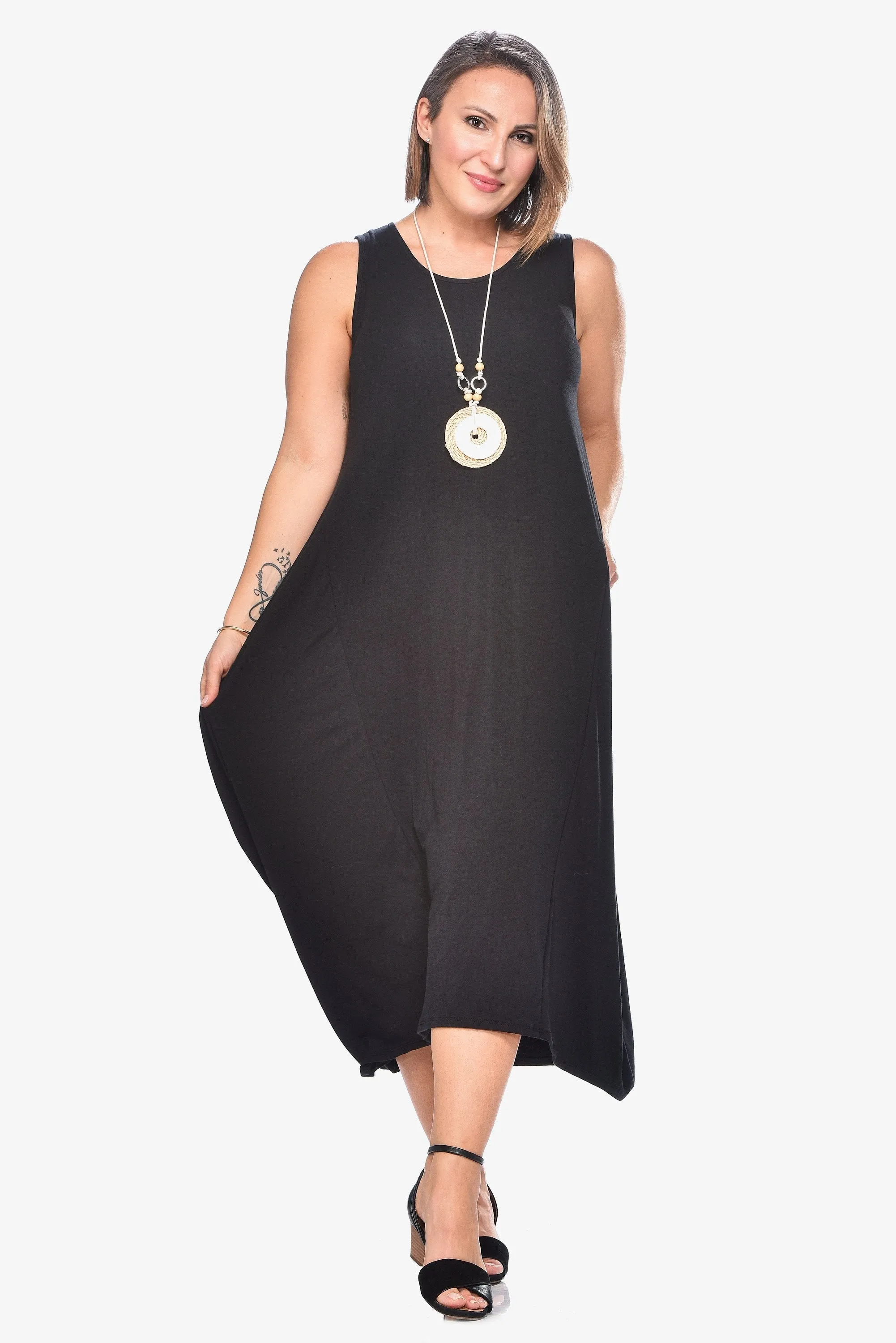 Bamboo Midi Dress With Pockets