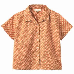 Bamboo Shirt in Apricot Geo Print by Caramel