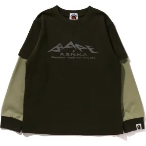 BAPE REFLECTIVE PRINT LAYERED L/S TEE KIDS