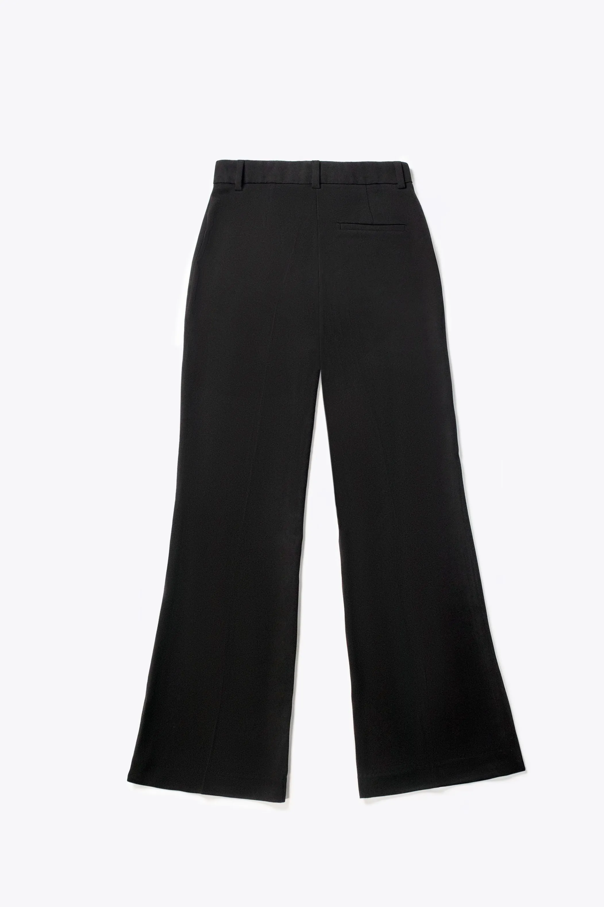 Black Flared Side Slit Pants