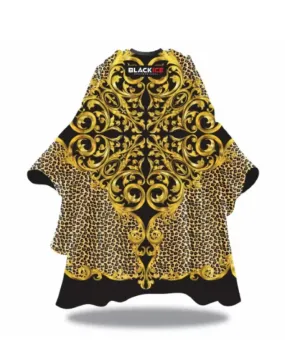 BlackIce BAROQUE LEOPARD Barber Cape #bve009BAR