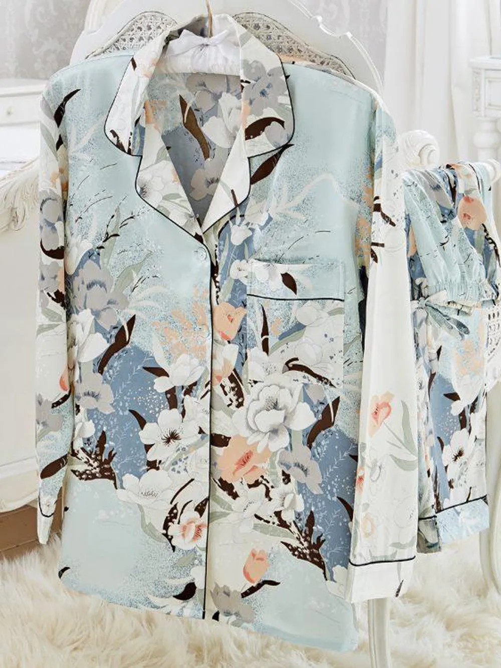 Blossom Satin Pyjamas