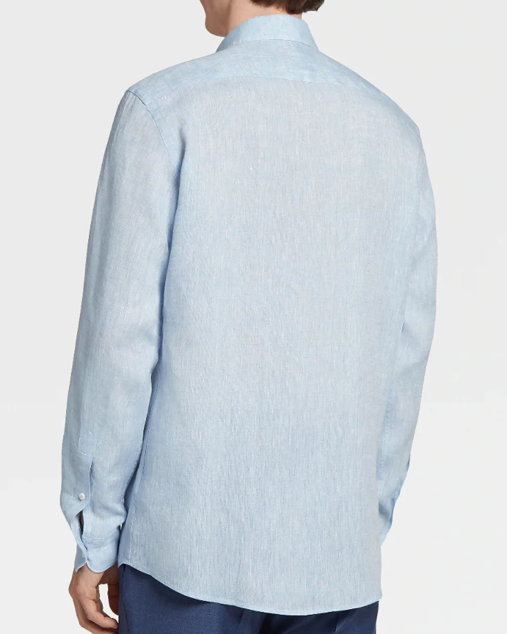 Blue Linen Sport Shirt