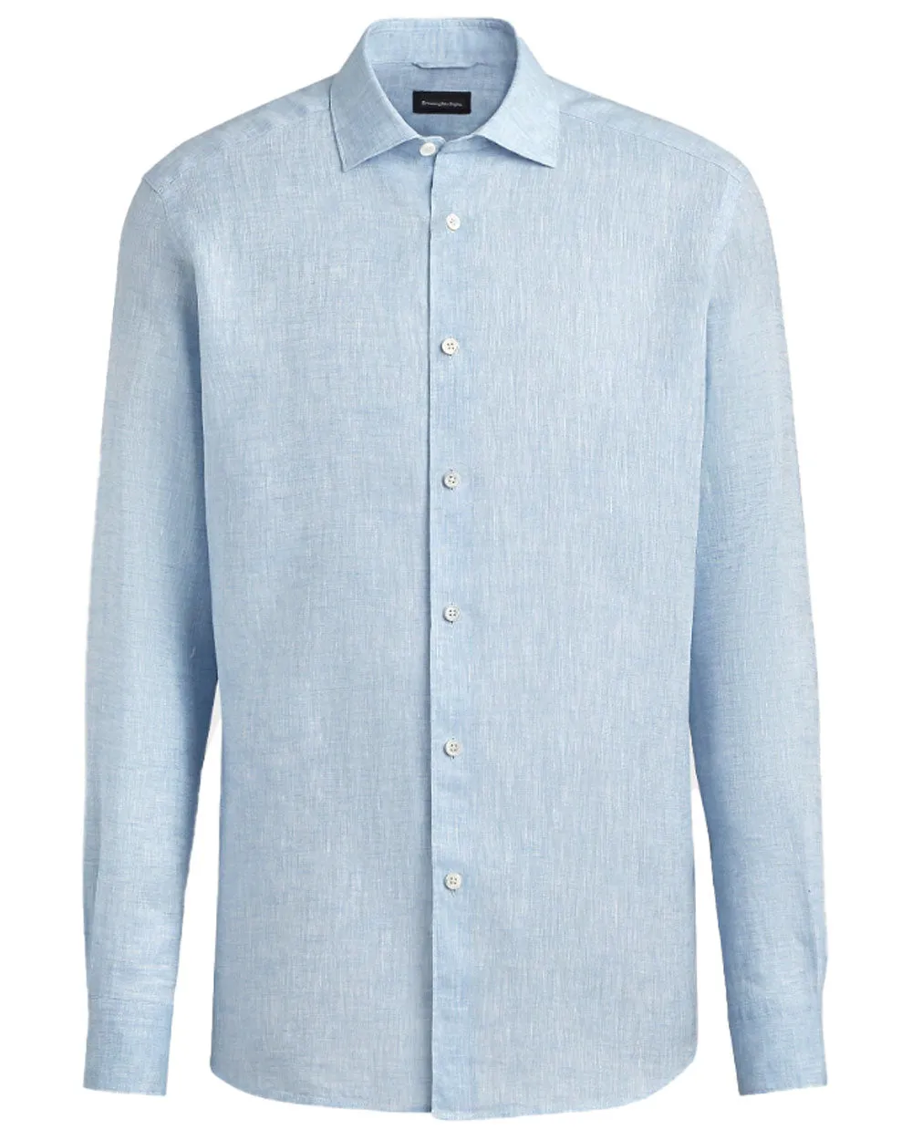 Blue Linen Sport Shirt