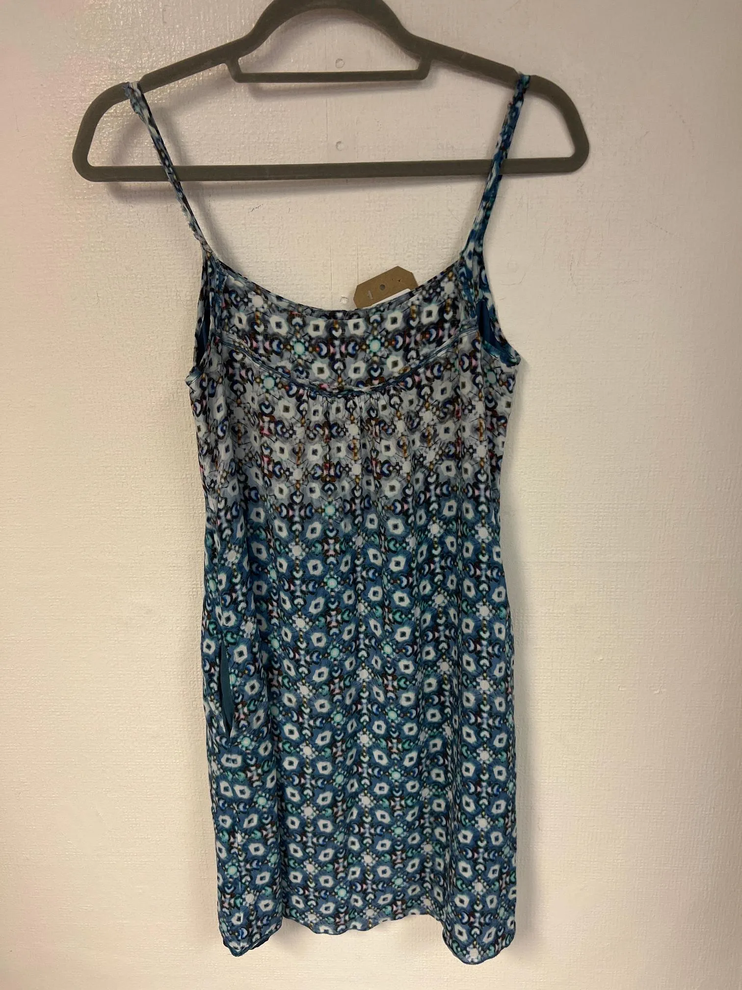 Blue patterned slip dress, Marc O'Polo, Size 8