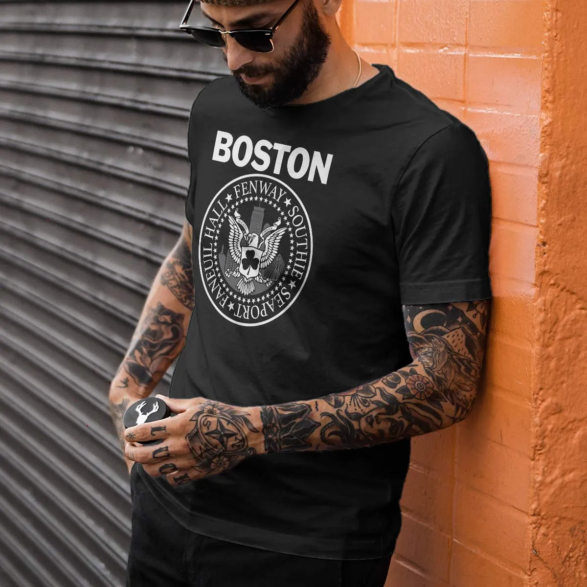 Boston Punk Rock Style T-Shirt, 100% Cotton, S-XXL, Unisex Tshirts