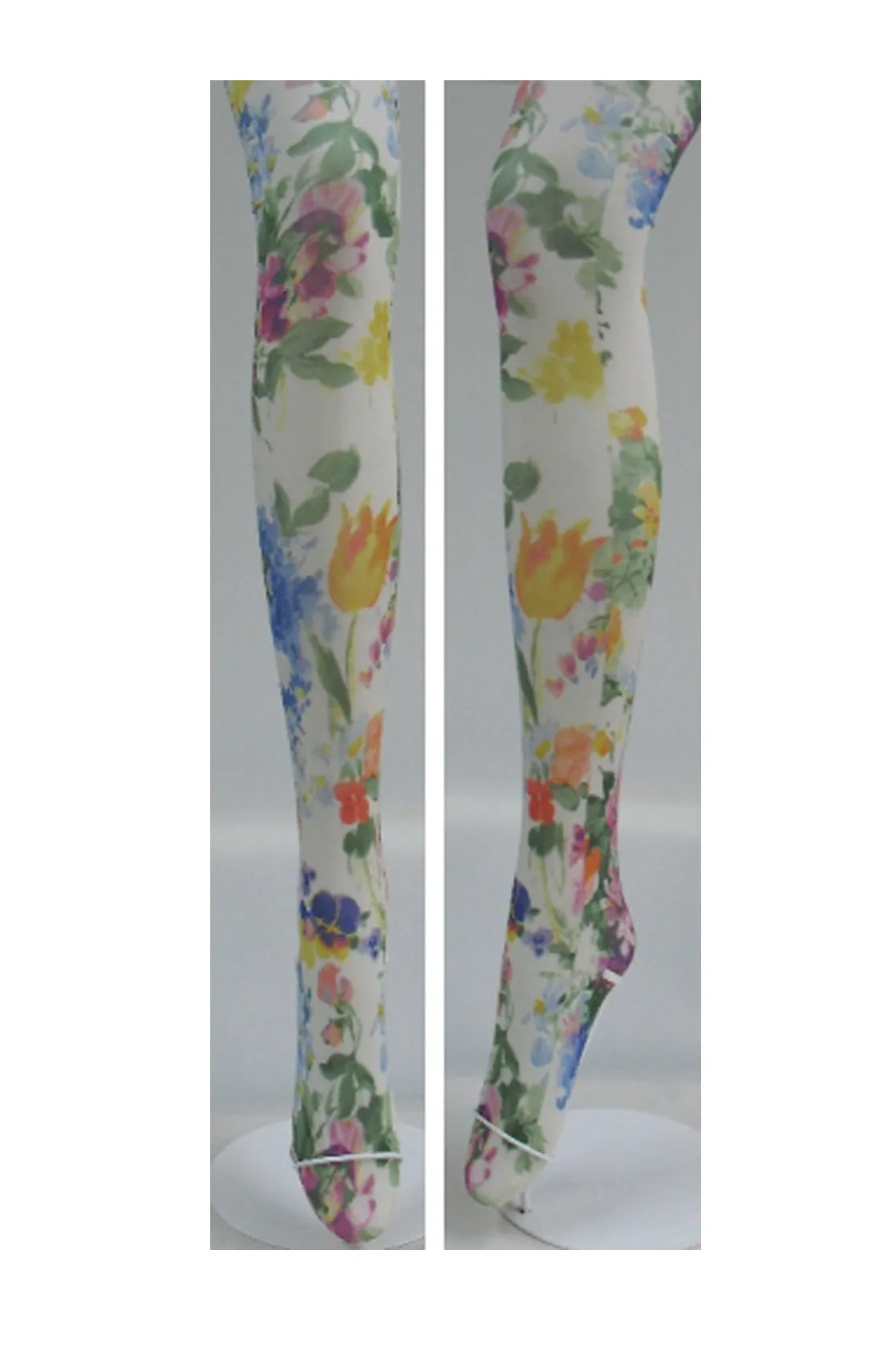 Bright Tulip Printed Art Tights