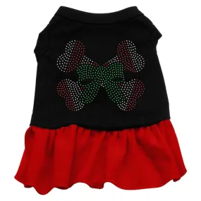 Candy Cane Crossbones Rhinestone Dress Black with Red XL (16)