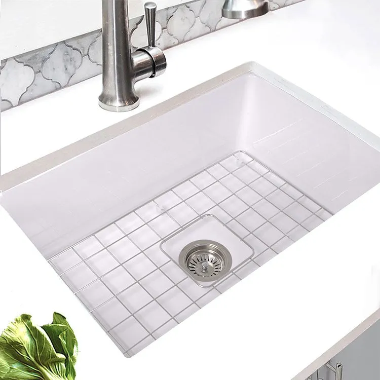 Cape 27" Single Bowl Fireclay Undermount Kitchen Sink