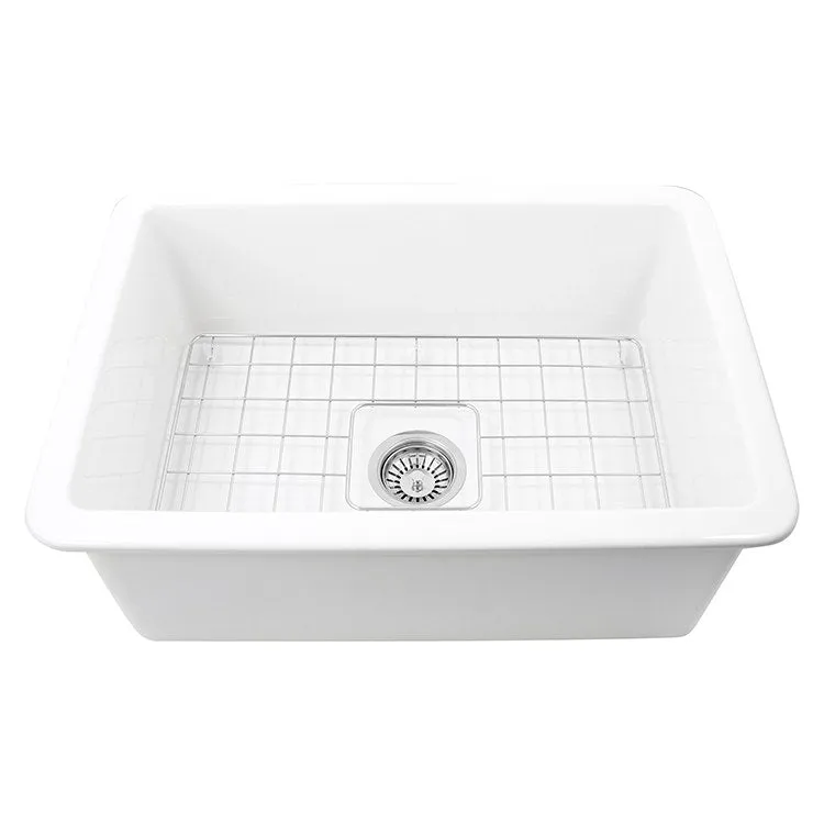 Cape 27" Single Bowl Fireclay Undermount Kitchen Sink