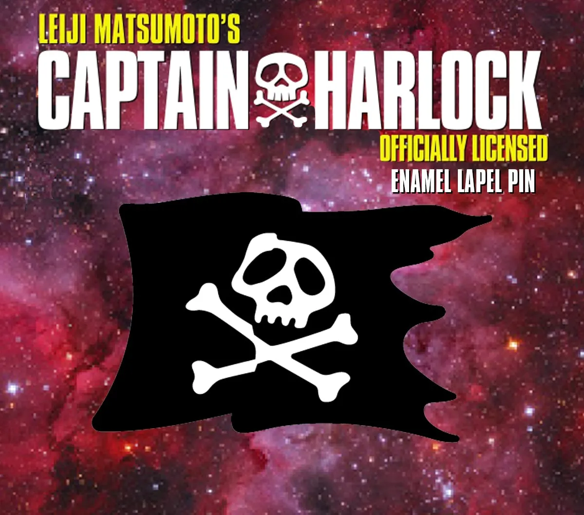 Captain Harlock Flag Enamel Pin