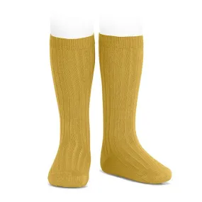 CONDOR - RIB KNEE HIGH SOCK: COLOUR #629 MOSTANZA