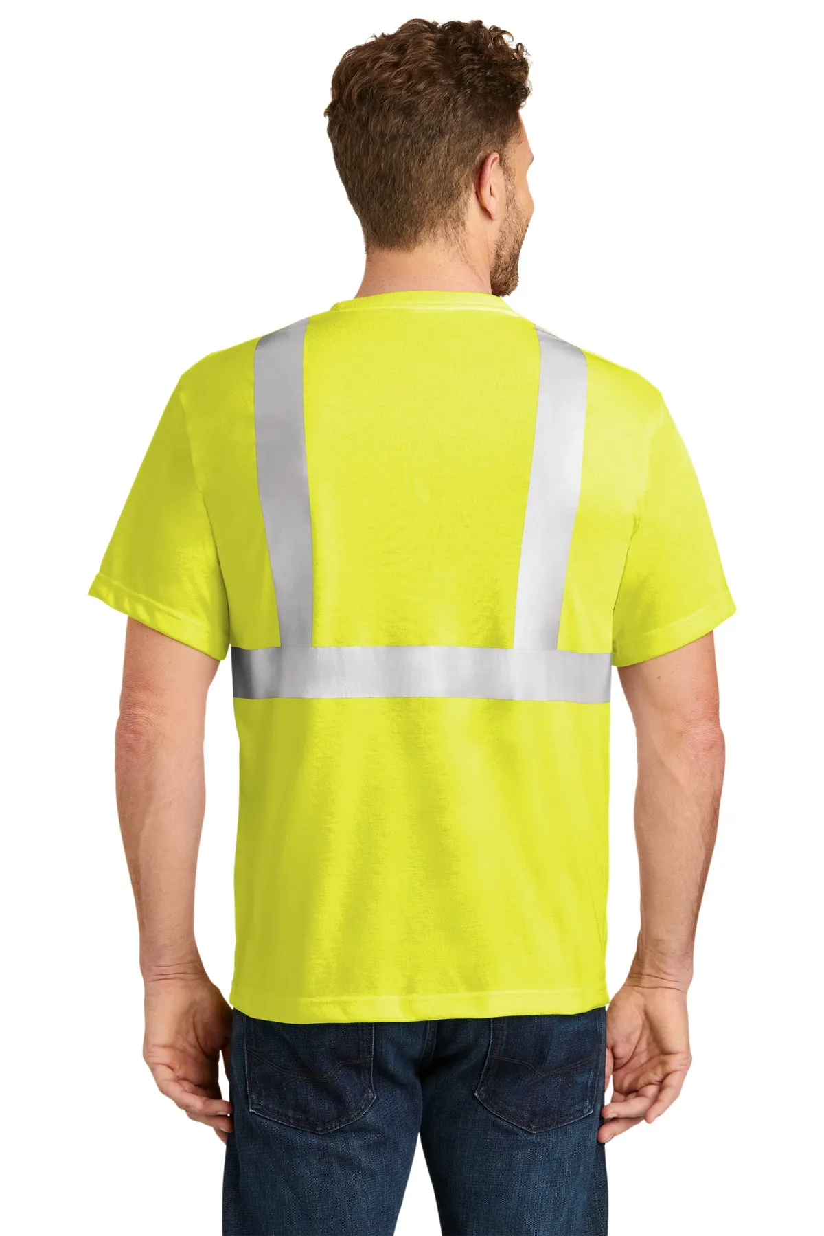 CornerStone ANSI 107 Safety T-Shirt, Safety Yellow/ Reflective