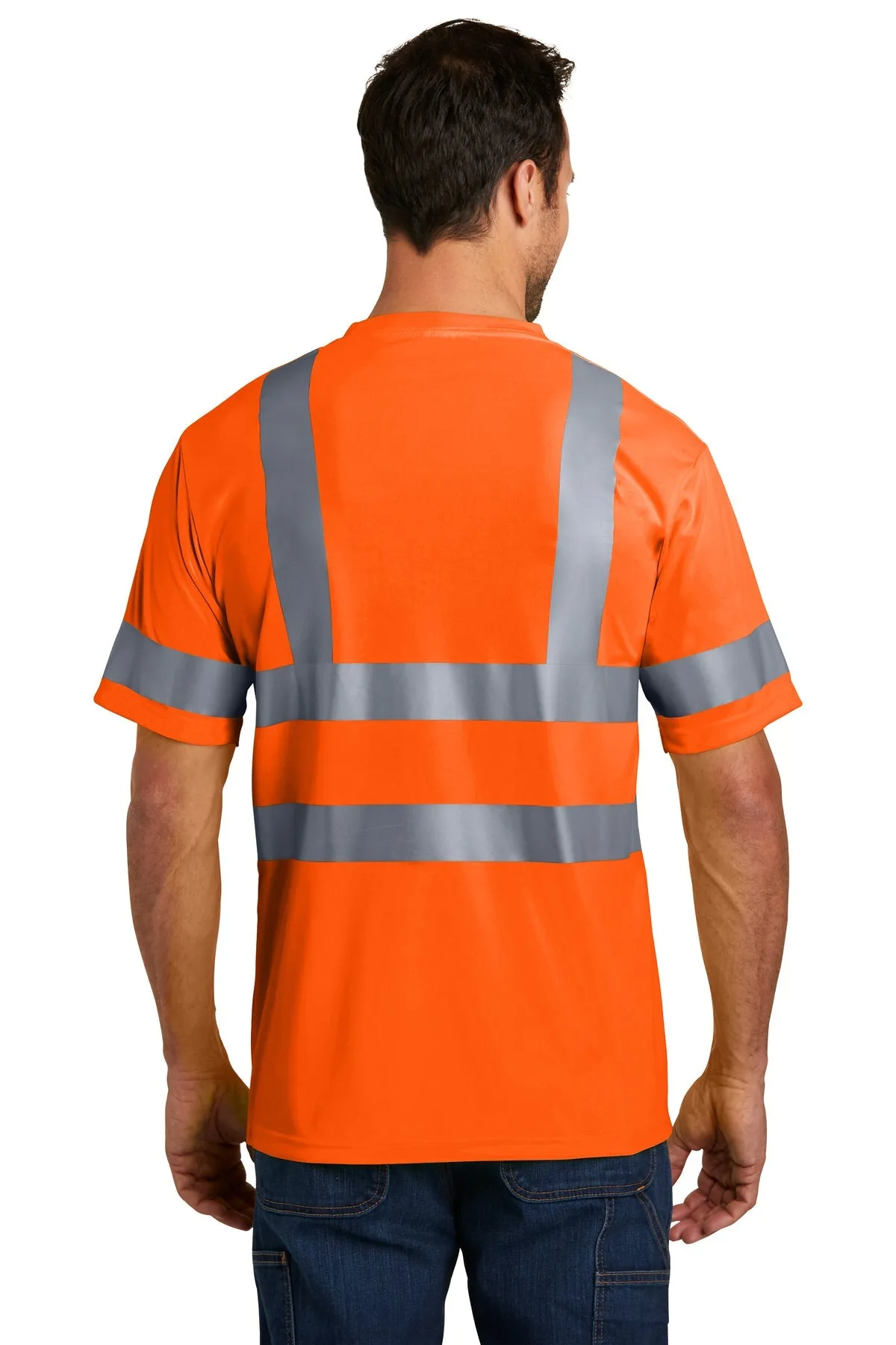 CornerStone ANSI 107 Short Sleeve Reflective T-Shirt, Safety Orange