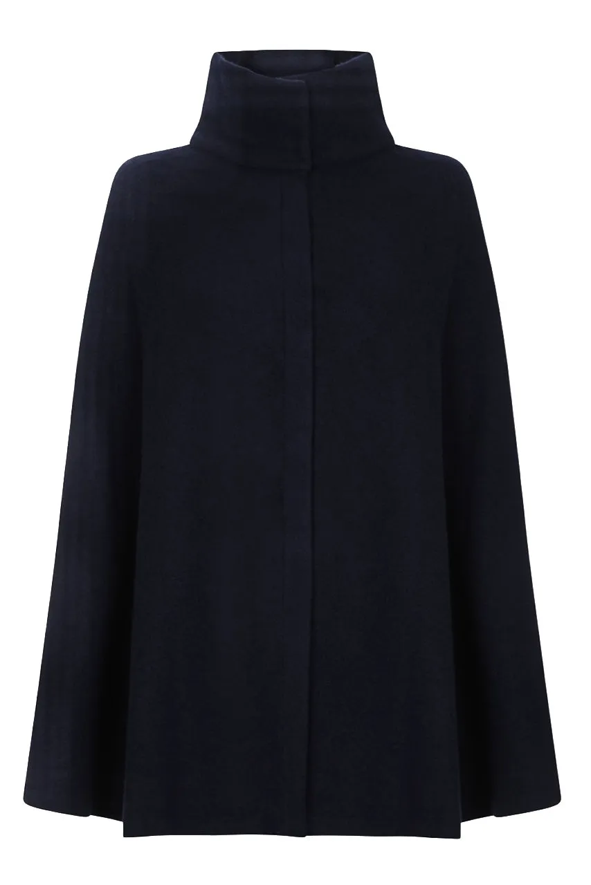 COTSWOLD Boiled Black Wool Poncho