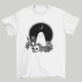 Cute Ghost Moon And Skulls Tee - Unisex Shirt