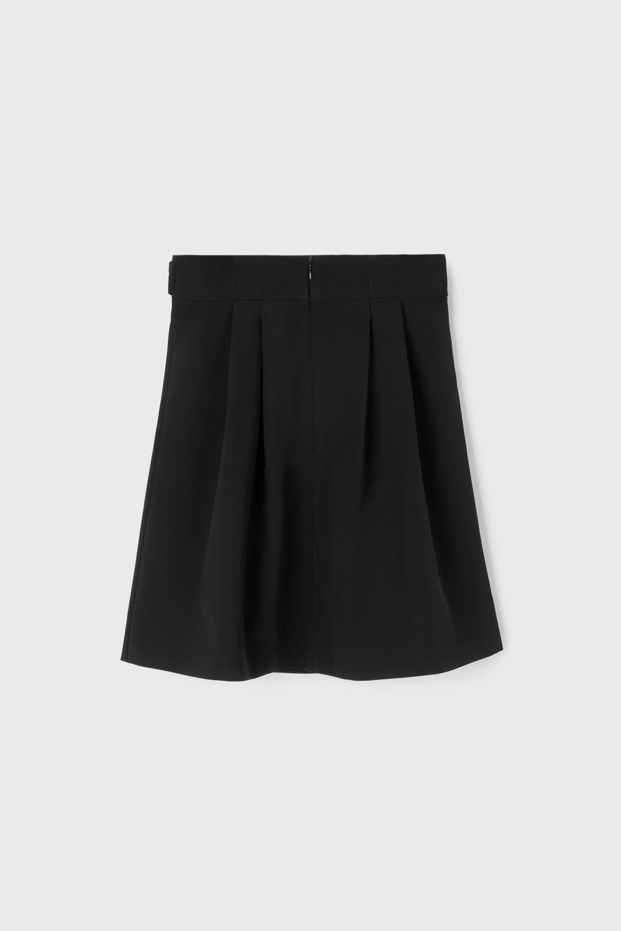 Double-tuck Belted Skirt