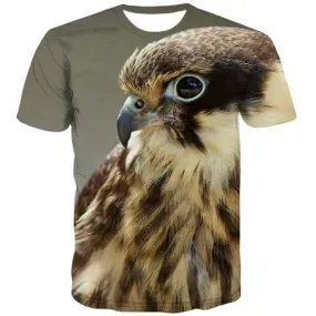 Eagle T-shirt Men Animal T shirts Funny Feather Tshirt Anime Funny T-shirts Graphic Leisure Tshirts Cool Short Sleeve Hip hop