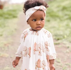 Elephant Bamboo Dress & Bloomer Set