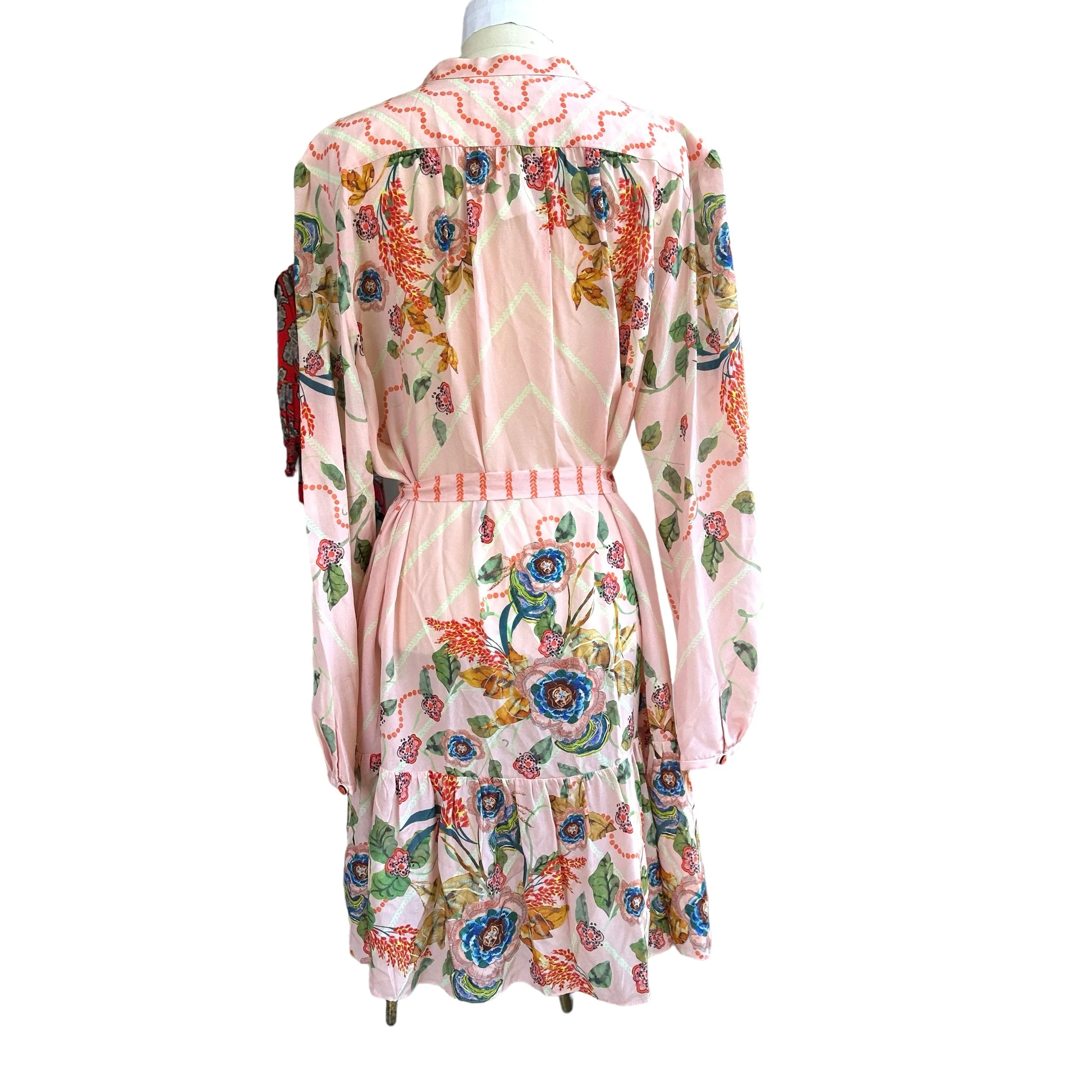 Floral Pink Dress - L