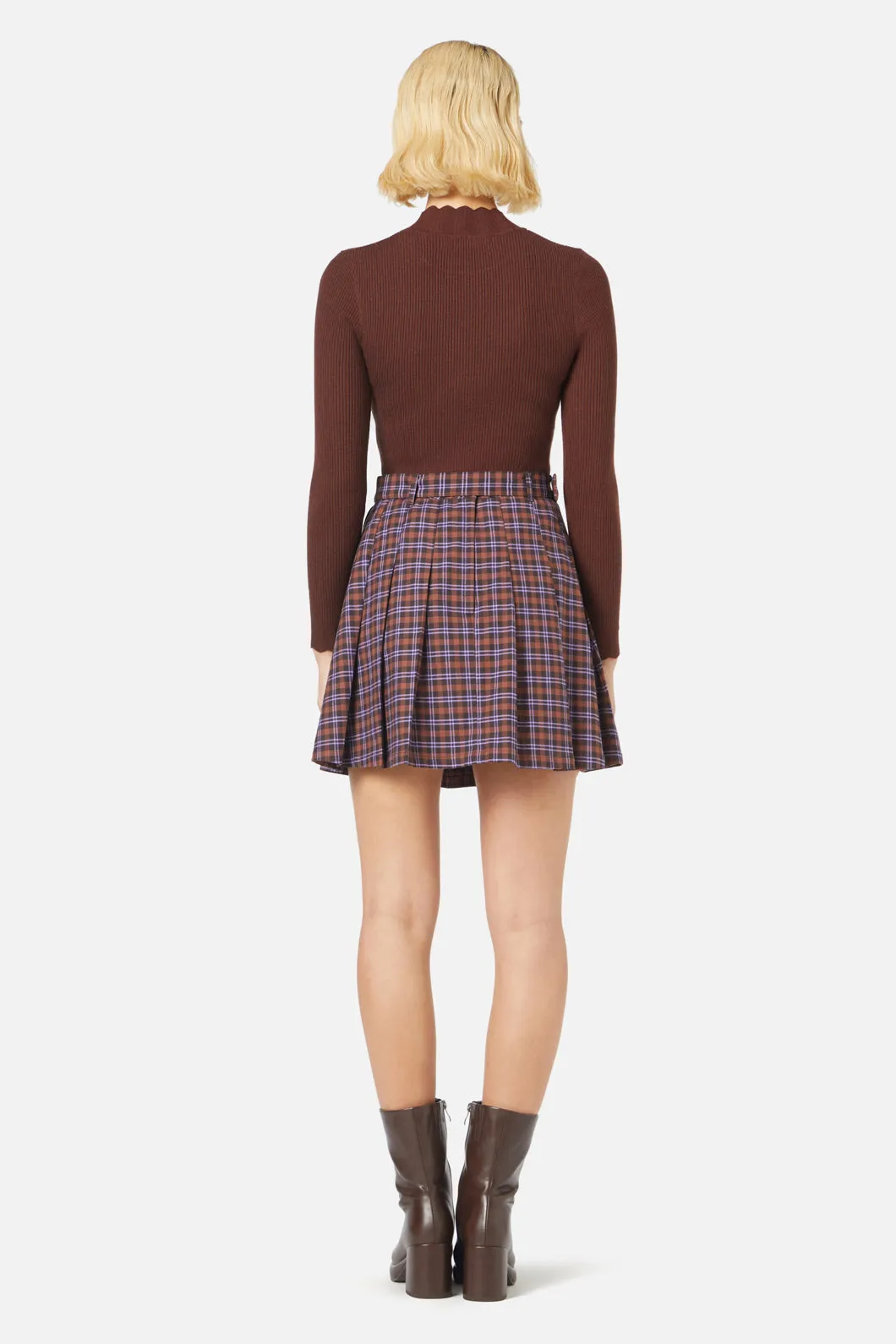 Frances Check Skirt