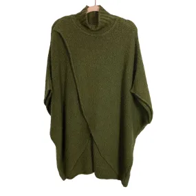 Free People Olive Mock Neck Wrap Poncho- Size XS/S (Sold Out Online)