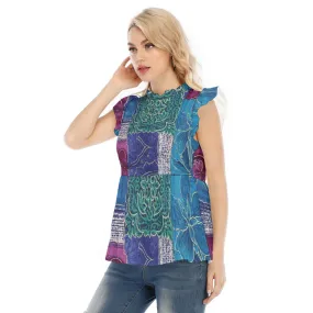 Geo Blues  Blouse