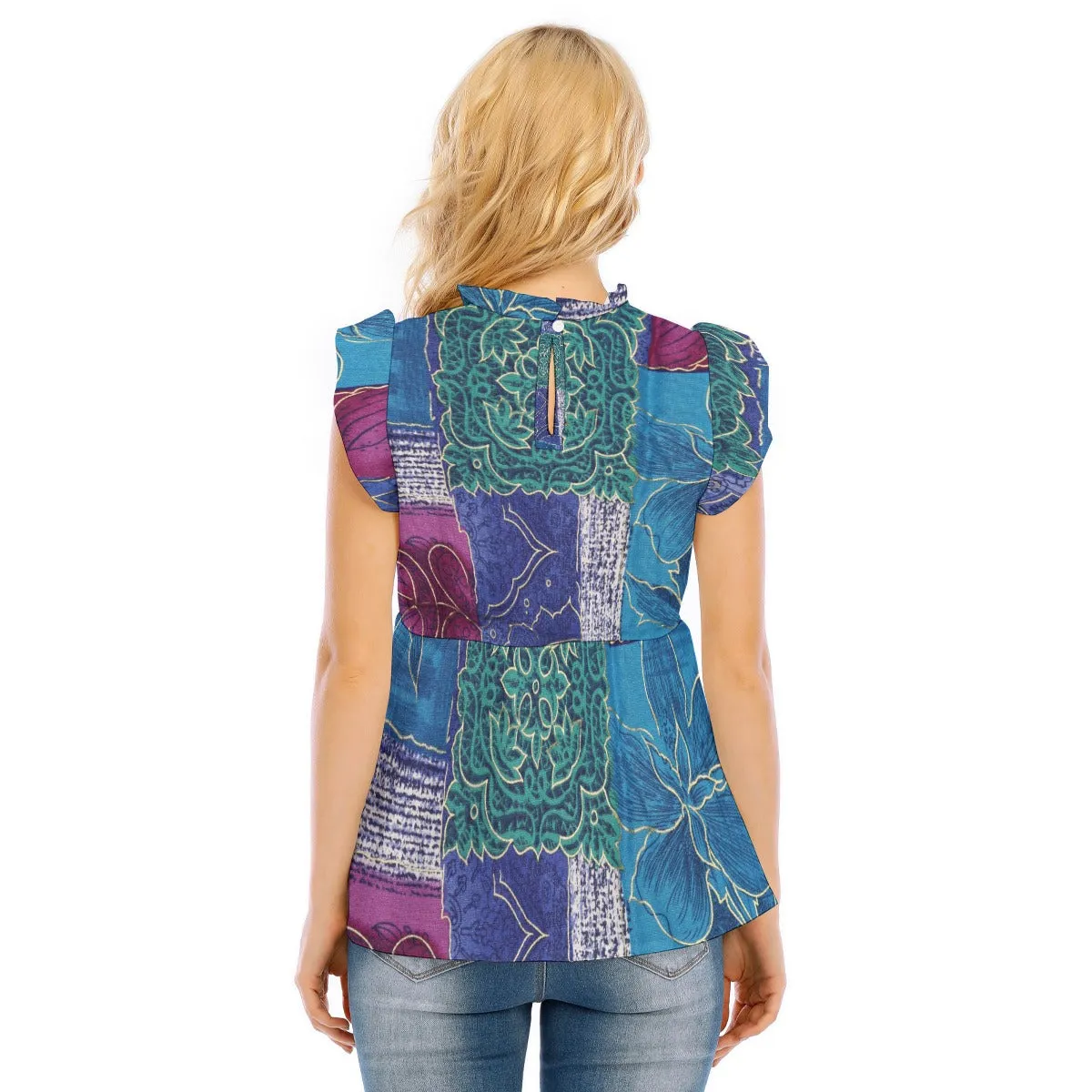 Geo Blues  Blouse