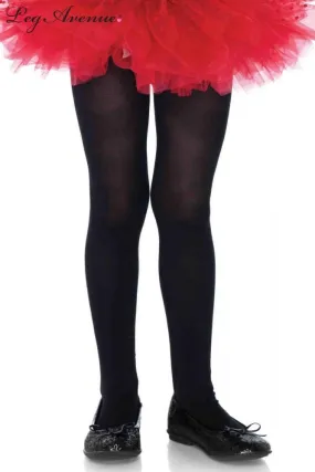 Girls Opaque Black Tights - 1 - 3