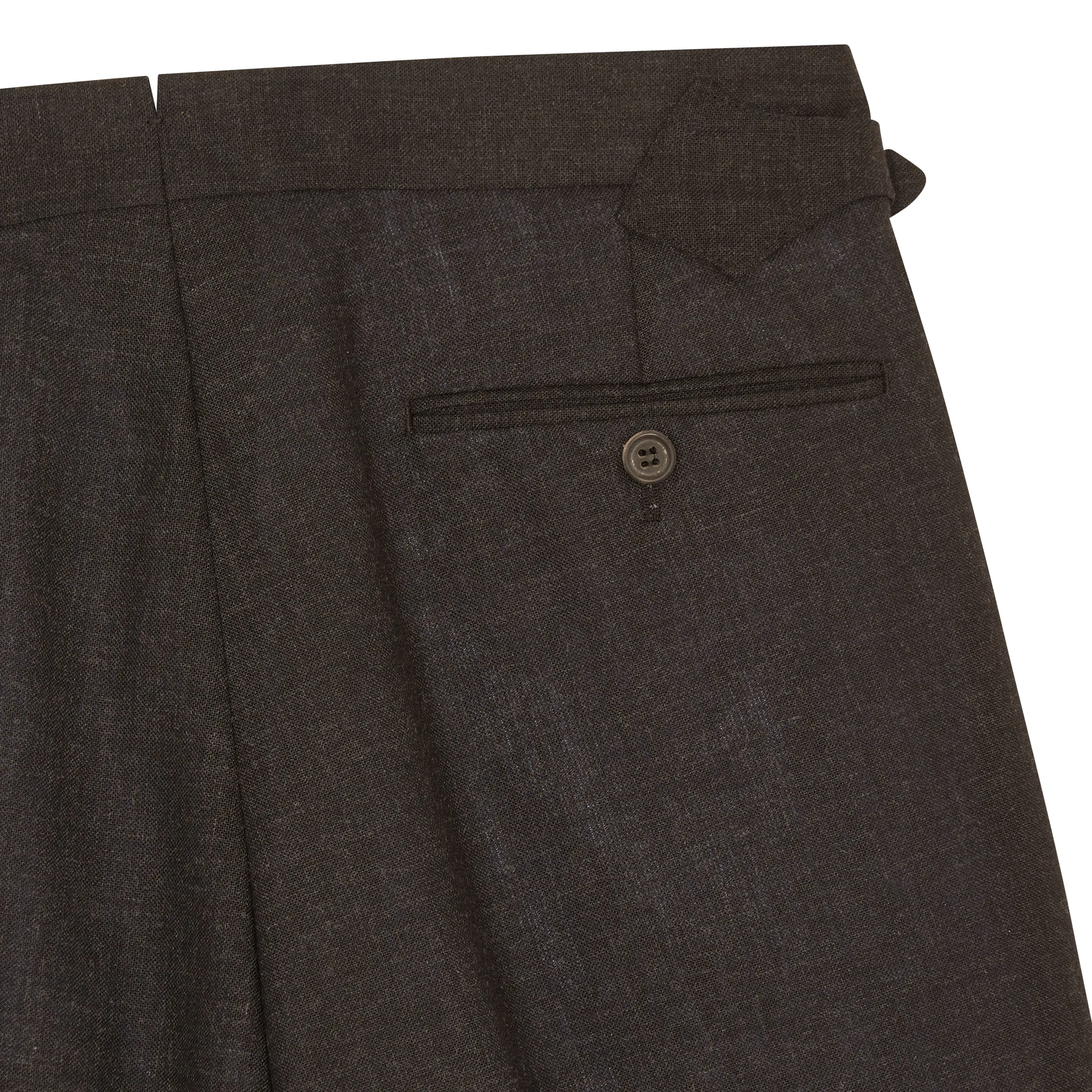 Grant Dark Grey Fresco Wool Trousers