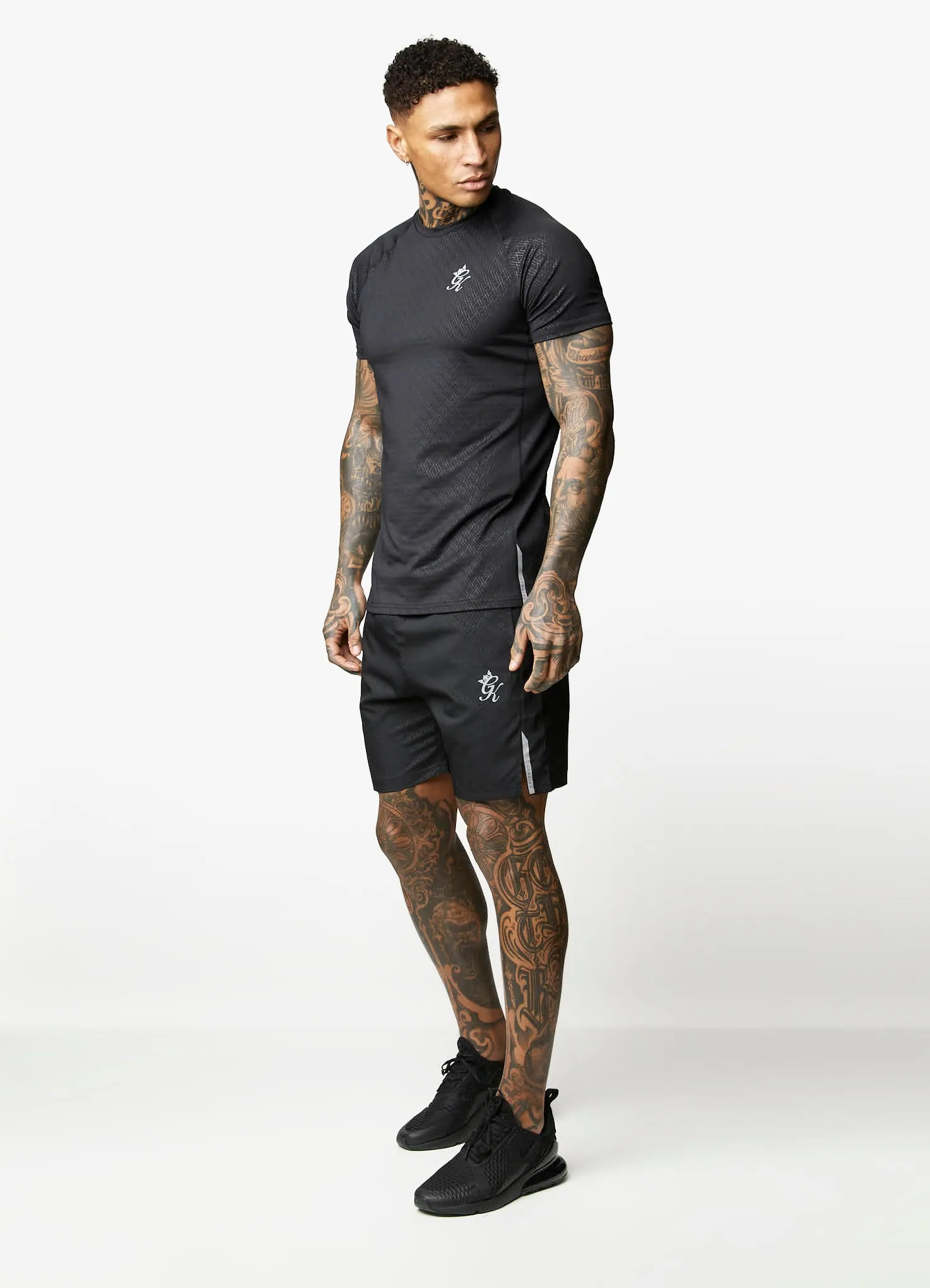 Gym King Debossed Energy Tee – Black