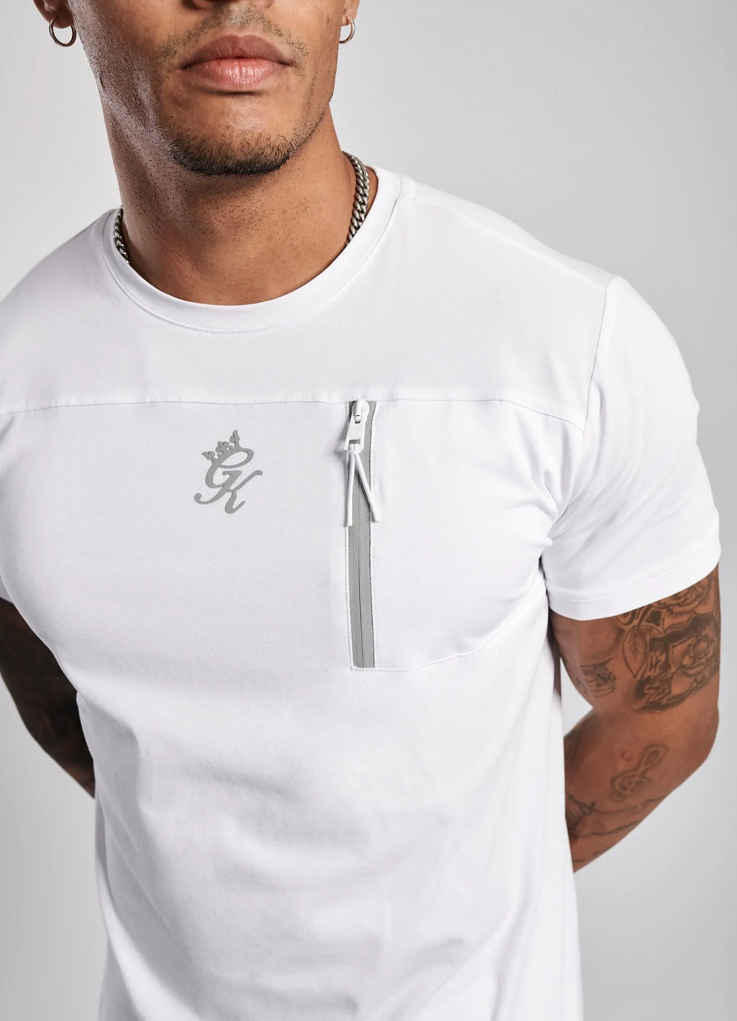 Gym King Miles Tee - White/Reflective